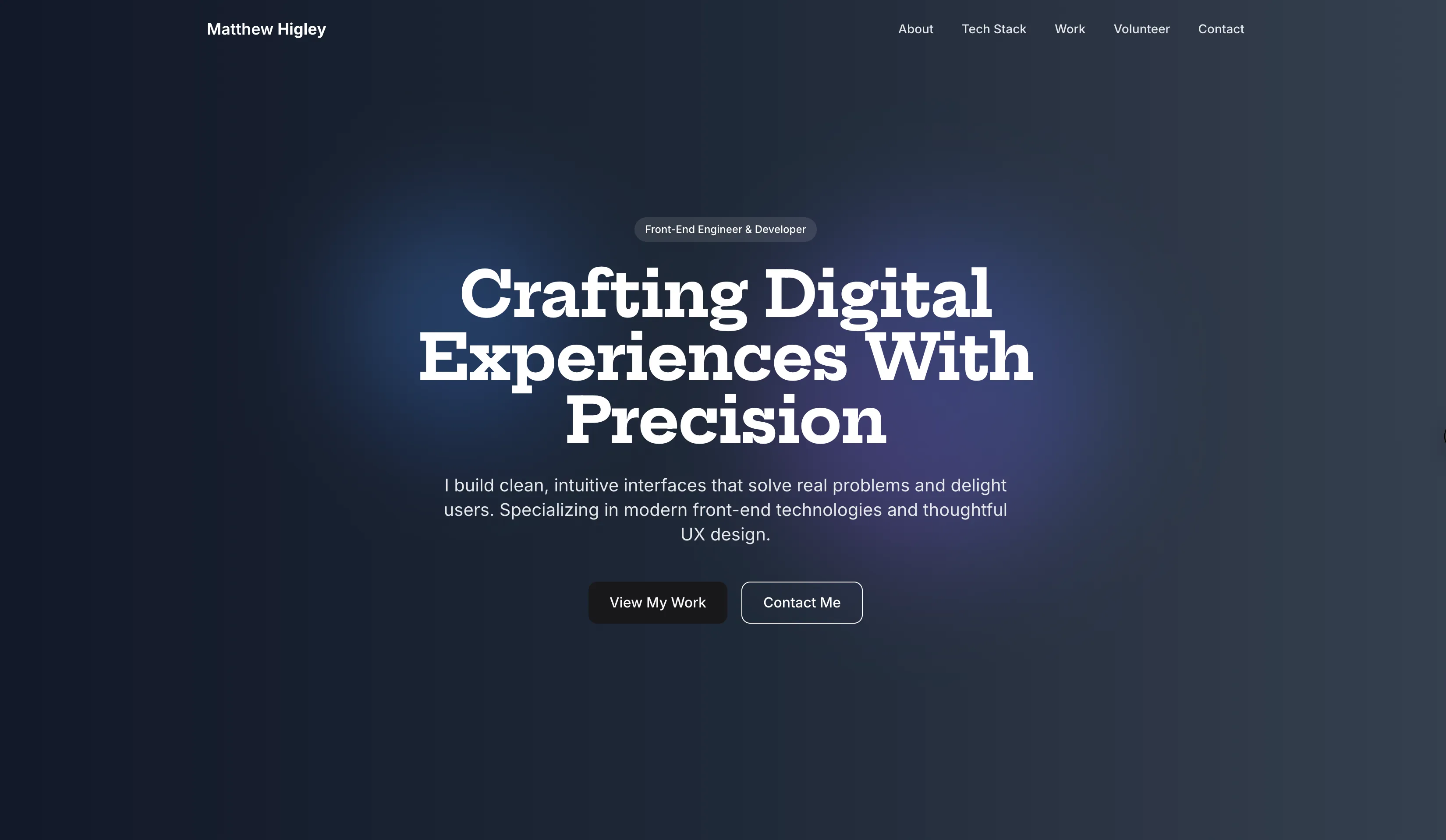 Matthew Higley, front-end engineer and developer portfolio