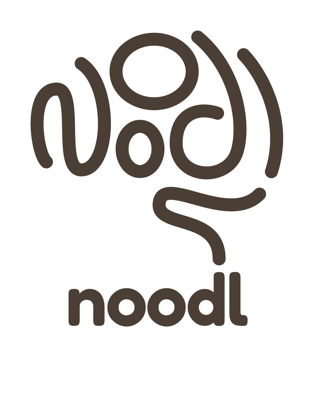 noodl logo, monochrome